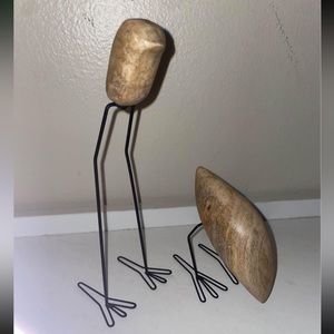 Abstract Wooden Bird Sculpture Home Decor